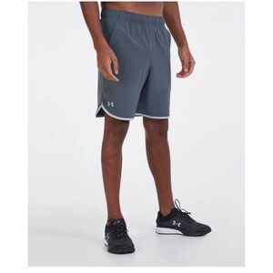 Under Armour HIIT Woven Shorts Men's Large Gray 8" Gym Training Athletic